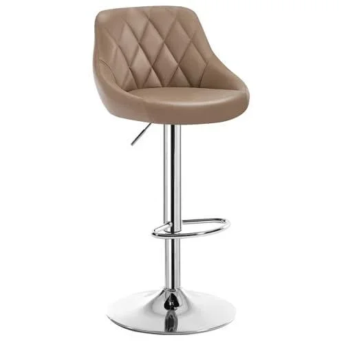 1 x Tabouret de Bar en Similicuir Hauteur réglable,Kaki BH23kk-1 Marron