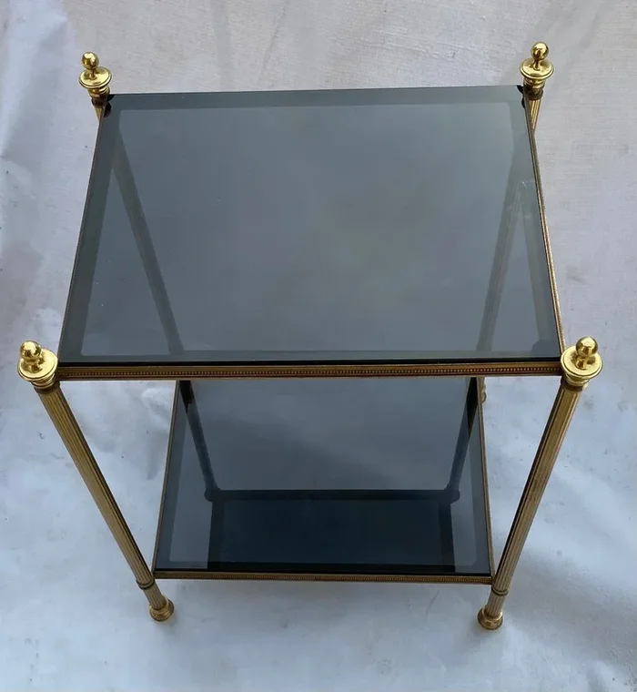 1970′ Bout De Canapé Bronze, Style Maison Baguès 40 X 32 Cm