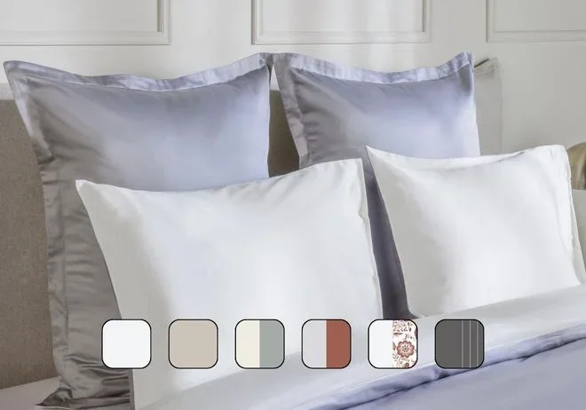 2 taies doreiller 100% Satin de Coton 65×65 – Beige