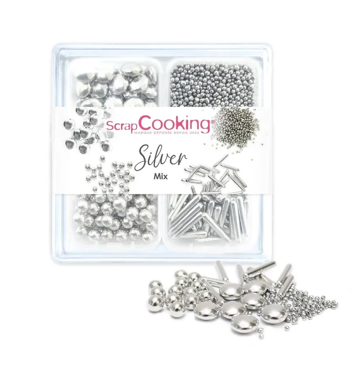 4 décorations de sucre en argent 63G