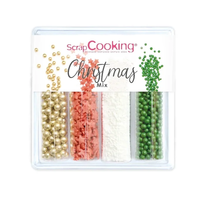 4 Set Zuckerdekors, Christmas Mix, 64G