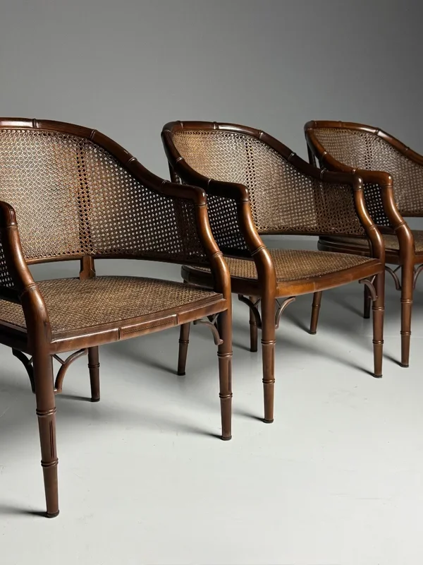 4x Chaise Faux Bamboo vintage