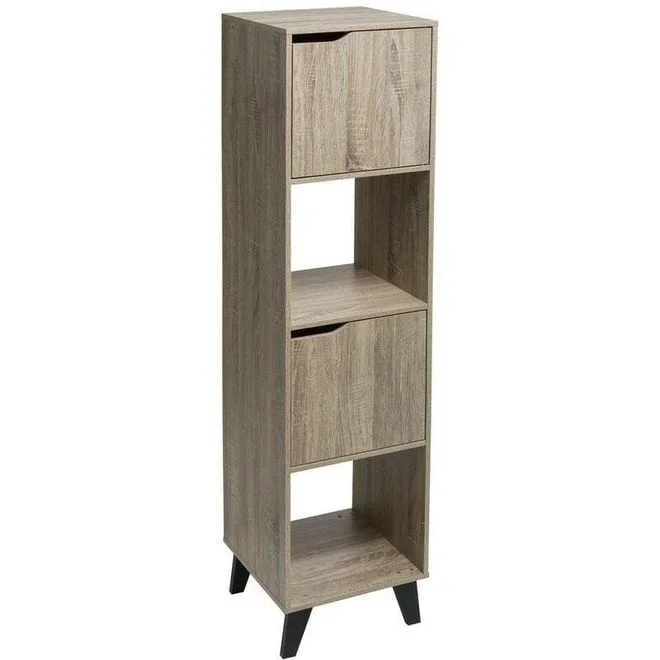 5five Simply Smart – tagère effet chêne naturel ceda noir – 5five