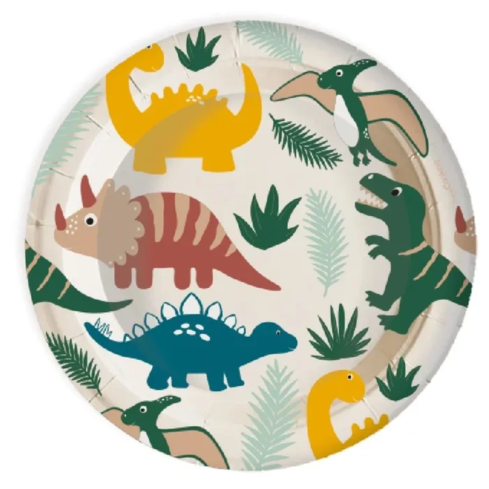 8 morceaux de carton de plaque dino d23cm