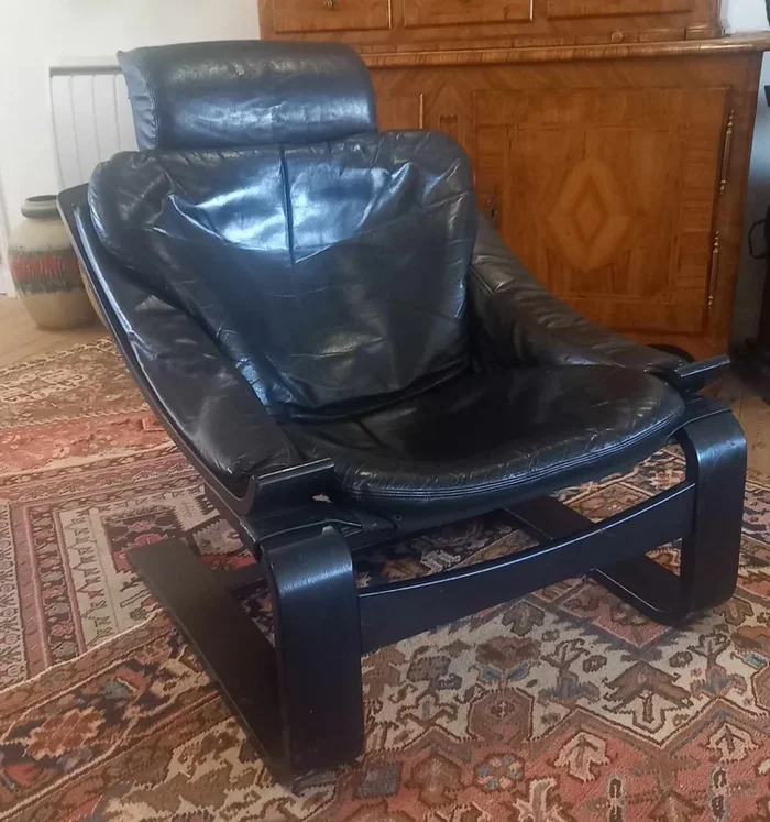 Ake Fribyter (1922-1998) : Fauteuil Kroken En Bois Multi Courbé, Nelo Sweden éditeur