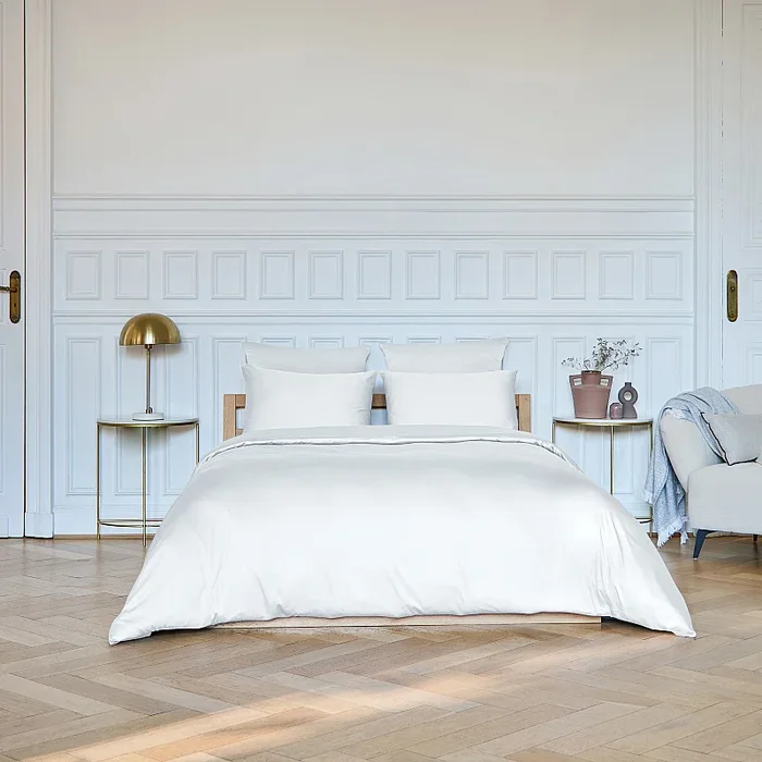 Alexane – Housse de couette en satin de coton – 240 x 220 cm – Blanc