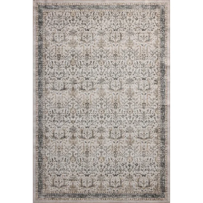 Anniston Machine Washable Ivory / Stone Rug
