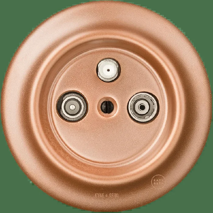 ANTENNE TV CUIVRE PRISE MURALE PORCELAINE