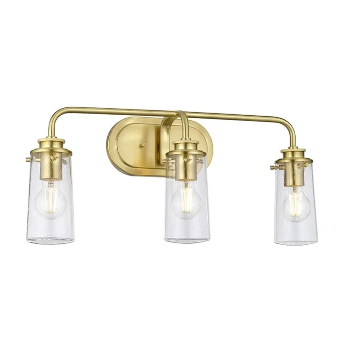 Applique murale Kichler (QN-BRAELYN3-BB) Braelyn acier, verre grainé transparent E27 3 ampoules
