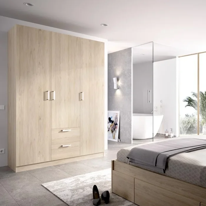 Armoire à vêtements de grande capacité Maxi en couleur naturelle