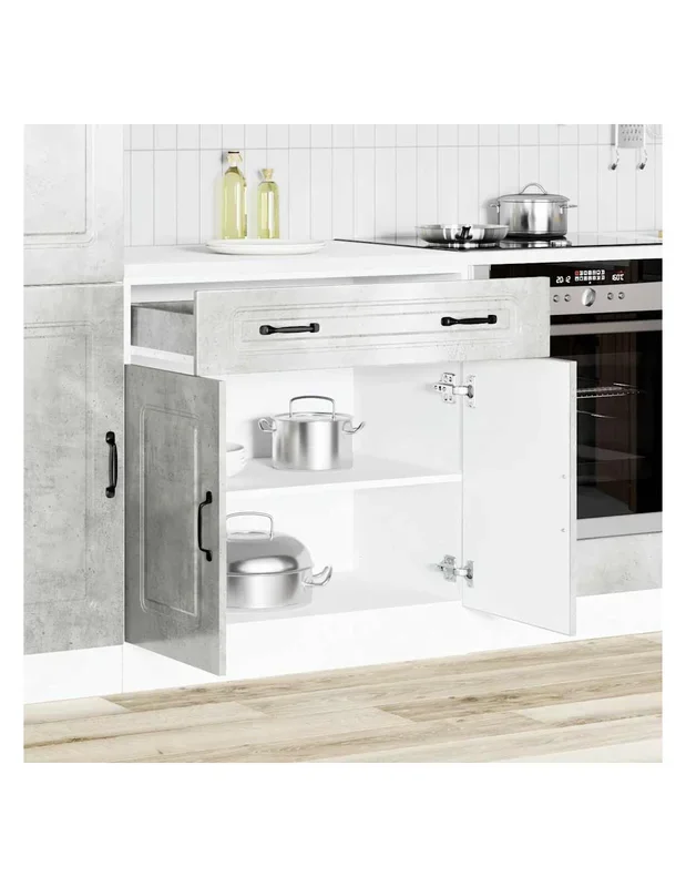 Armoire Cuisine Gris Béton 80x46x81,5 cm