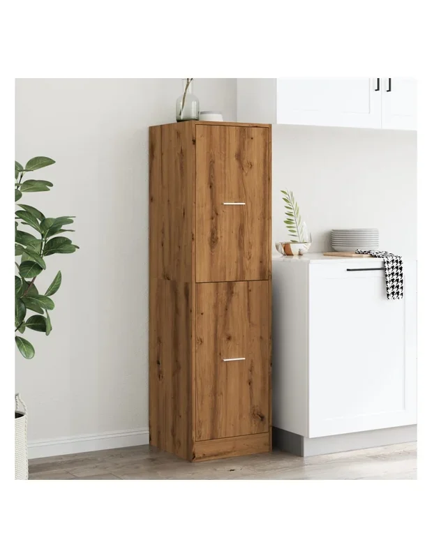 Armoire D’Apothicaire Chêne Artisanal 40x41x144,5 cm
