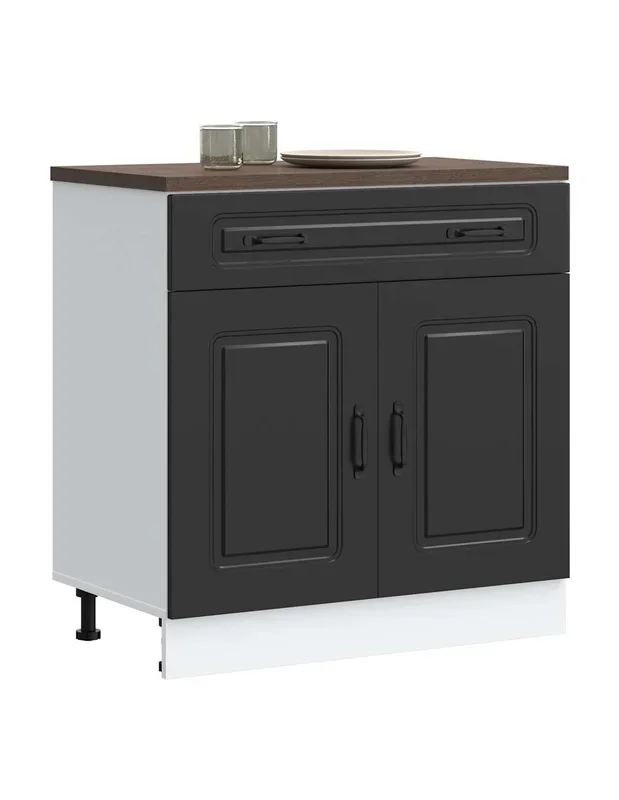 Armoire De Cuisine Noire 80 x 46 x 81,5 cm