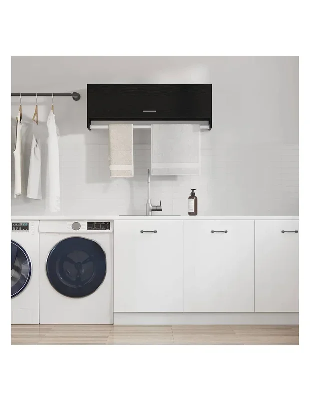 Armoire de Rangement de Cuisine Noir 100 x 32.5 x 35 cm