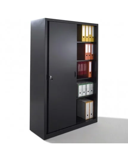 Armoire portes coulissantes métallique H195xL120xP45cm