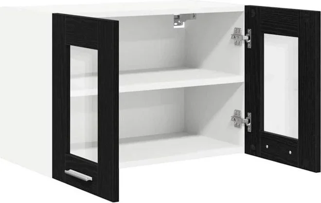 Armoire suspendue avec stockage Riga Chêne noir 60 x 31 x 40 cm vidaXL