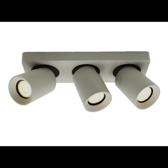 Artdelight Megano – spot en saillie 3L – 30 x 10 x 11,5 cm – gris soie
