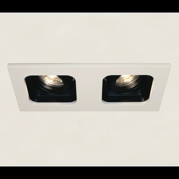 Artdelight Moggio – spot encastrable – 200 x 100 mm, 2x Ø 89 mm encastrable – blanc/noir