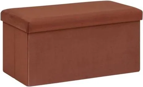 Atmosphera – Pouf Pliant Double tess 76x38cm Ambre