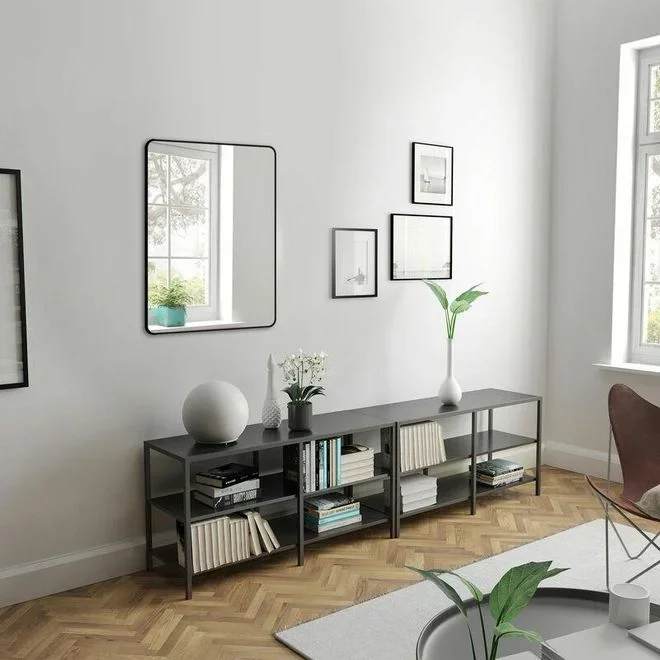 Aurlane – miroir salle de bain rectangle 60x80cm – encadrement en aluminium – hob 60