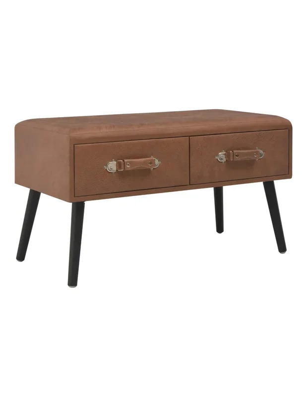Banc Avec Tiroirs 80 cm Marron Foncé