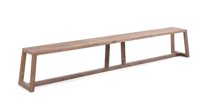 Banc de 3 mètres de long en teck massif recyclé Hermosa
