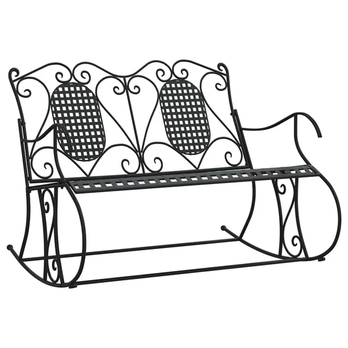 Banc de jardin meuble de patio d’extérieur 113 x 84 x 94 cm noir
