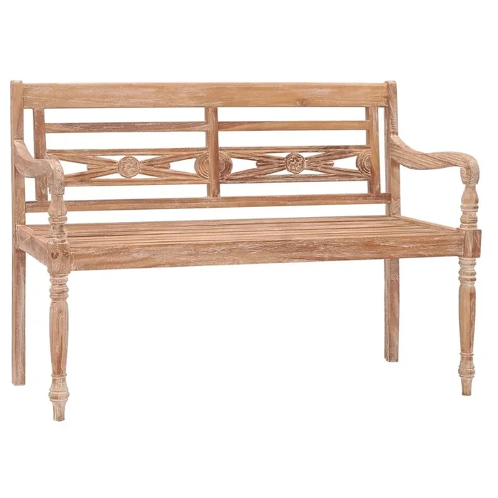 Banc de jardin meuble de patio d’extérieur 120 x 51.5 x 84 cm bois marron