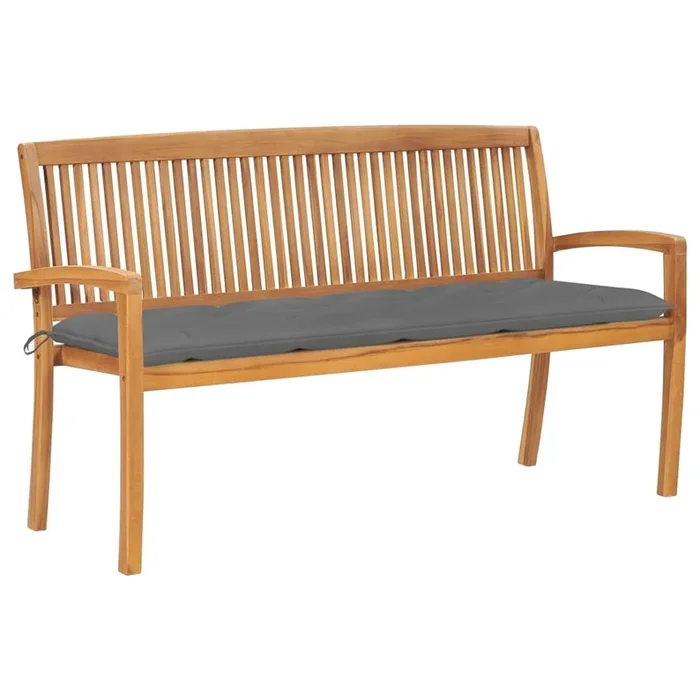 Banc de jardin meuble de patio d’extérieur 150 x 57.5 x 90 cm bois marron