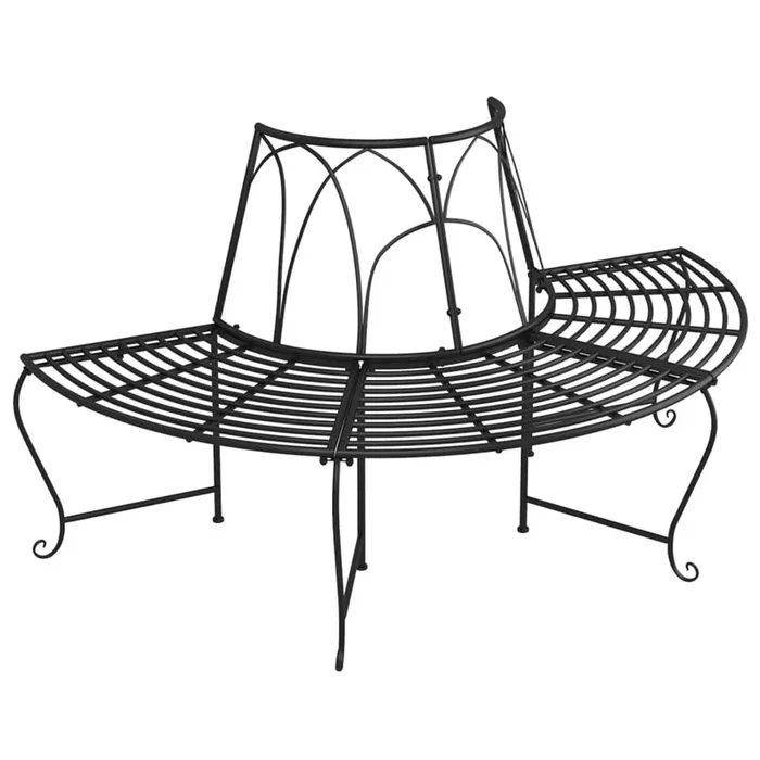 Banc de jardin meuble de patio d’extérieur 159 x 78.5 x 89 cm noir