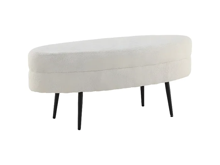 Banc ovale en acier et polyester Otto