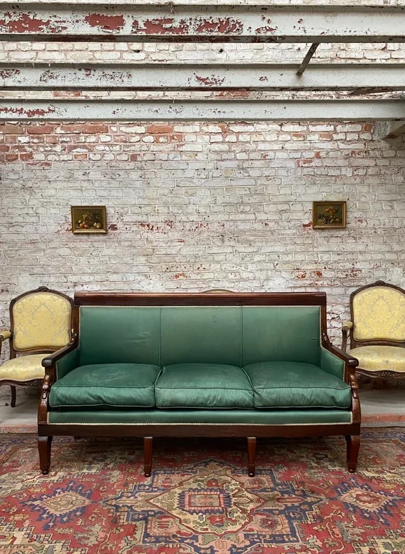 Banquette En Acajou De Style Empire XIX Eme Siècle