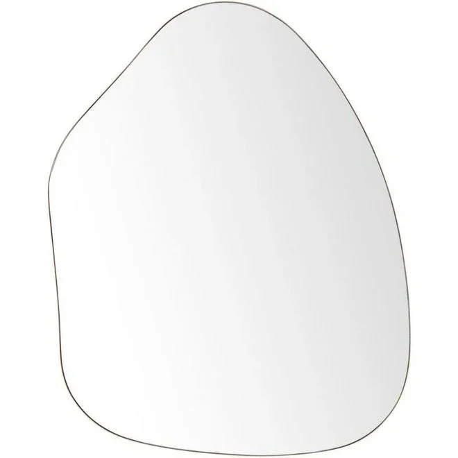 Beliani – Miroir Mural Moderne et Minimaliste en Métal Doré 70 x 92 cm Forme Irrégulière Cadre en Fer Puteaux