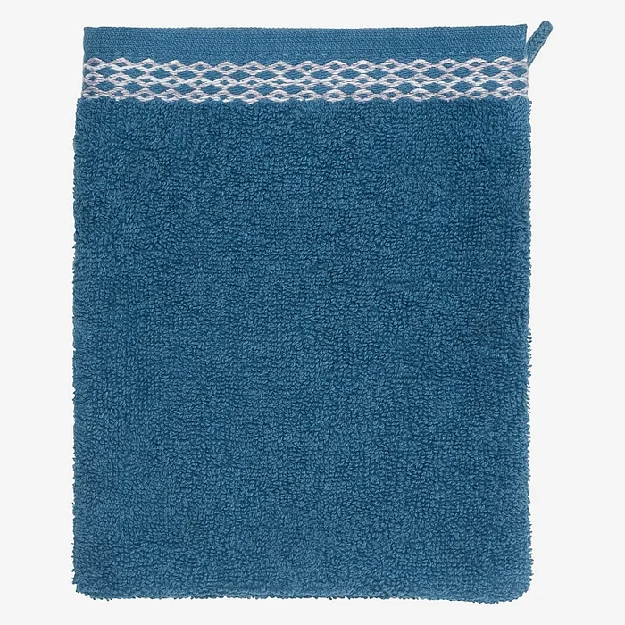 Belize – Gant de toilette en coton – Bleu