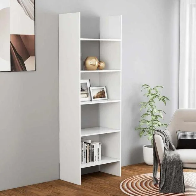 Bibliothèque Blanc 60x35x180 cm Aggloméré