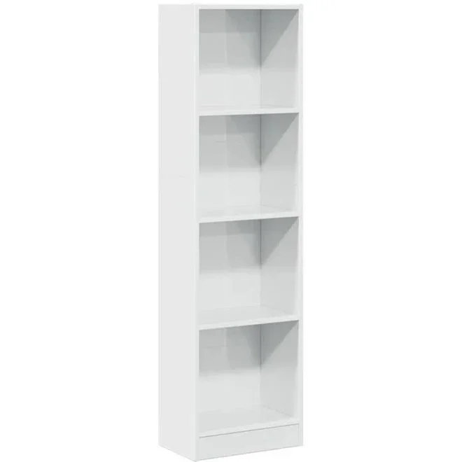 Bibliothèque blanc brillant 40x24x143 cm bois dingénierie Vidaxl