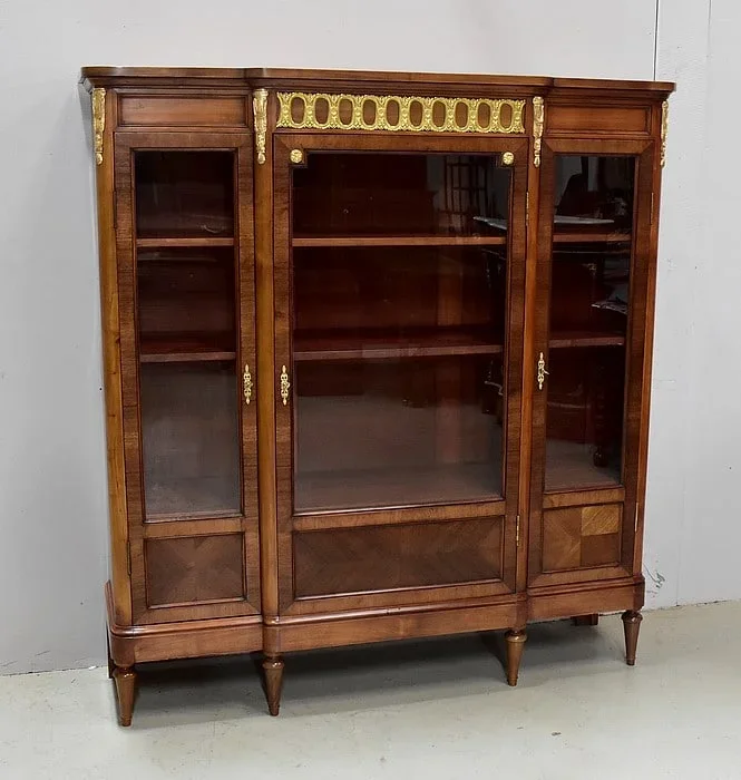 Bibliothèque en Merisier et Acajou, style Louis XVI – Début XXe