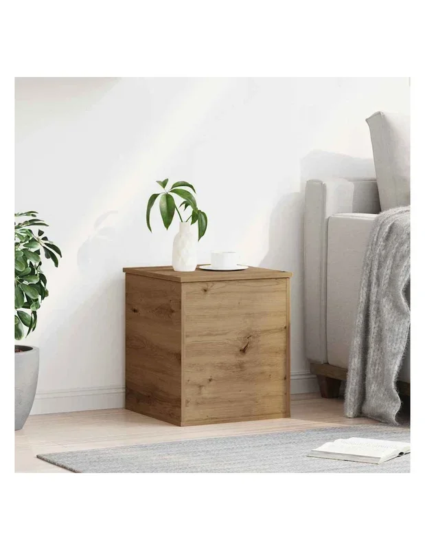 Boîte De Rangement Coffre de Rangement Chêne 40 x 42 x 46 cm