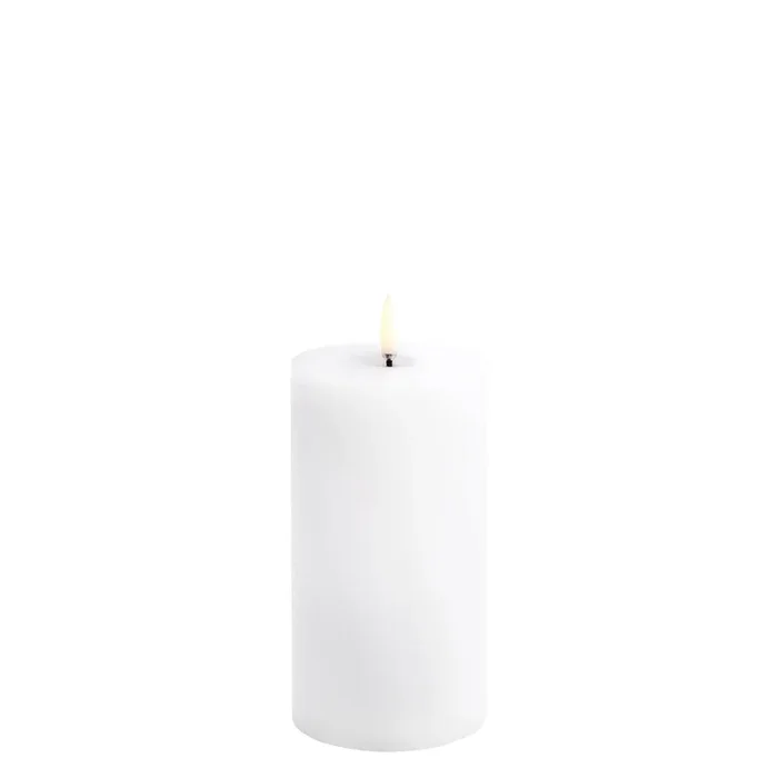 Bougie MELTED PILLAR SMOOTH LED Uyuni – Nordic White Ø7.8×15.2cm