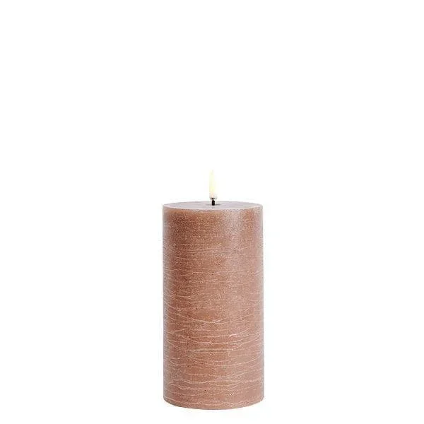 Bougie PILLAR RUSTIC LED Uyuni Caramel Ø7.8 x 15.2cm