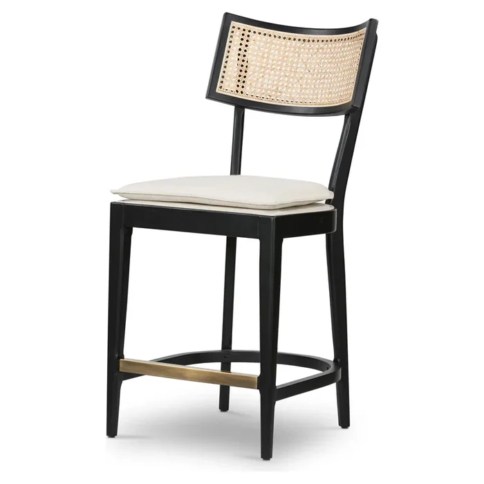 Britt Ébène brossé avec tabouret Savile Flax
