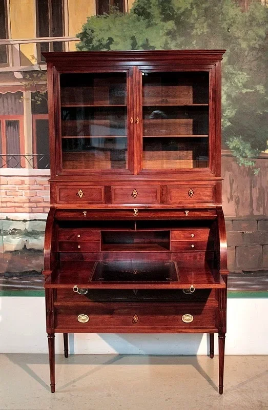 Bureau Cylindre Louis XVI en Acajou XVIIIe