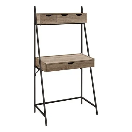 BUREAU D’ORDINATEUR – 32″L / TAUPE FONCE / METAL NOIR