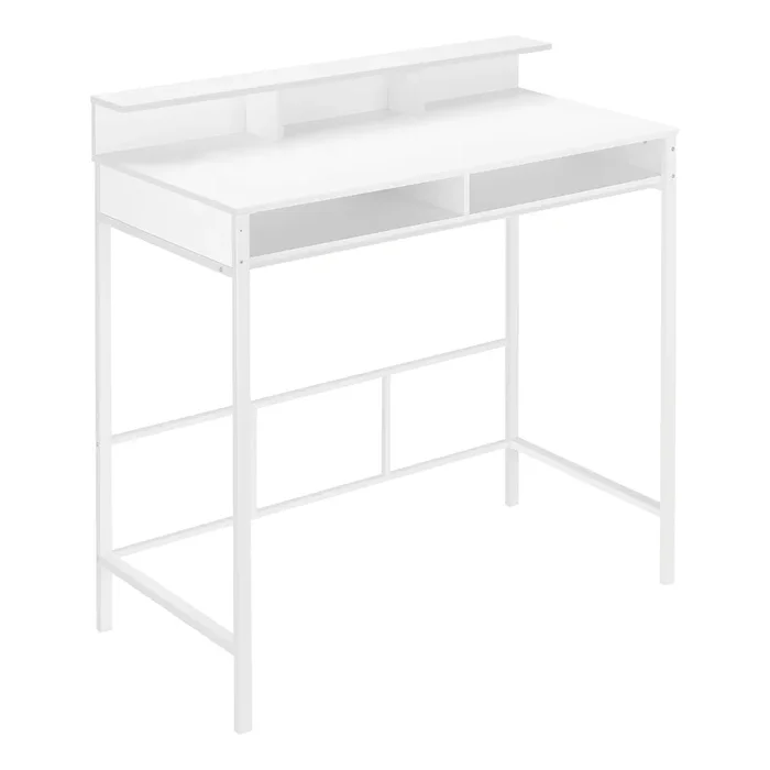 BUREAU D’ORDINATEUR – 48″L / BLANC / HAUTEUR DEBOUT BLANC ( Meuble Mtl )