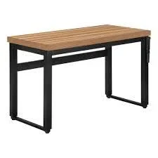 BUREAU D’ORDINATEUR – 48″L / BOIS RÉCUPÉRÉ / HAUTEUR AJUSTABLE / NOIR