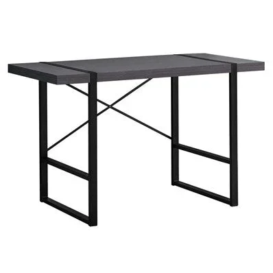 BUREAU D’ORDINATEUR – 48″L / GRIS / METAL NOIR