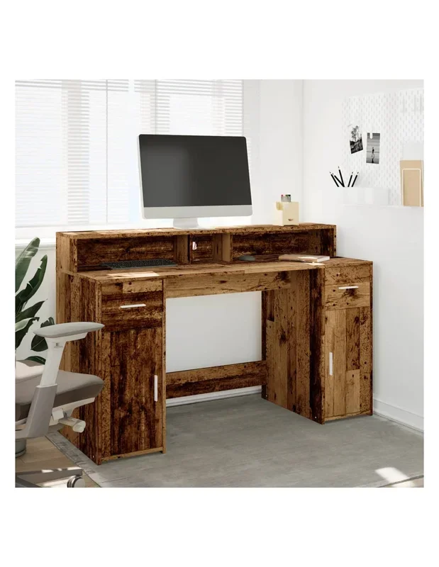 Bureau LED avec Rangement et Éclairage Personnalisé