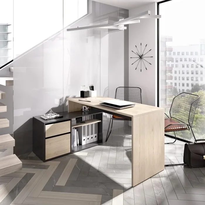 Bureau Rox Angulaire – Adaptabilité et style nordique