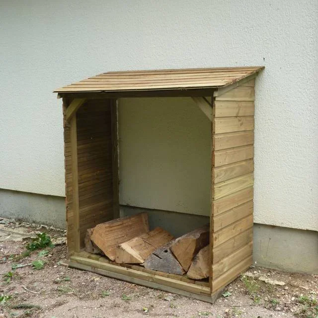 C.I.H.B. Abri Bûches avec Plancher 3 m² Petit Modèle en Bois Autoclave – 3 m2