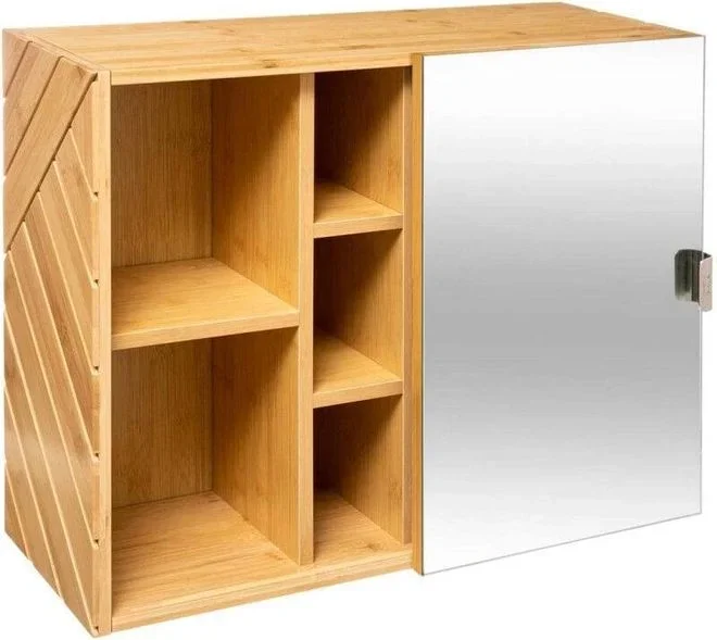 Cabinet miroir en bois Mixur Bath – Beige – L 54,5 x P 21,5 x H 45 cm – Livraison gratuite